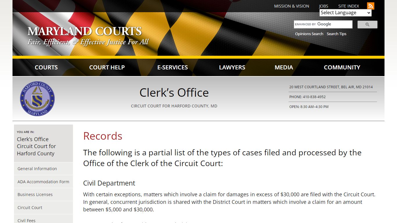Records | Maryland Courts